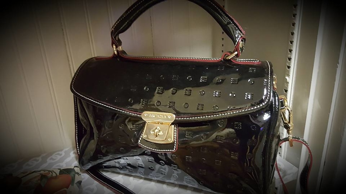 Black Patent Handbag by ARCADIA
